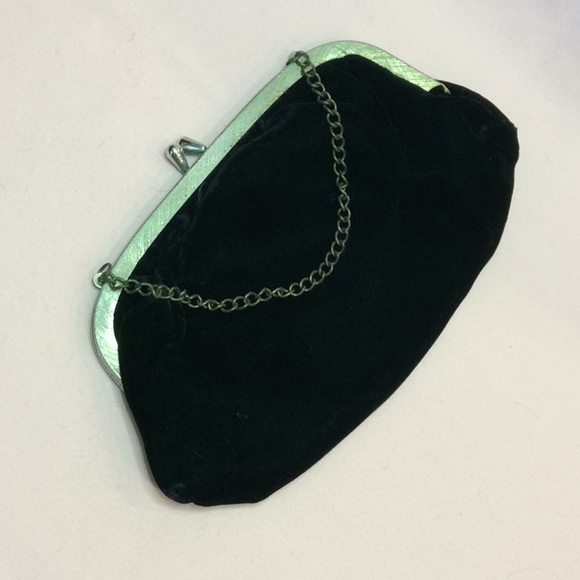 FINAL SALE PRICE Evening Bag Lot - Gold Clutch & Black Velvet Bag - Picture 6 of 7